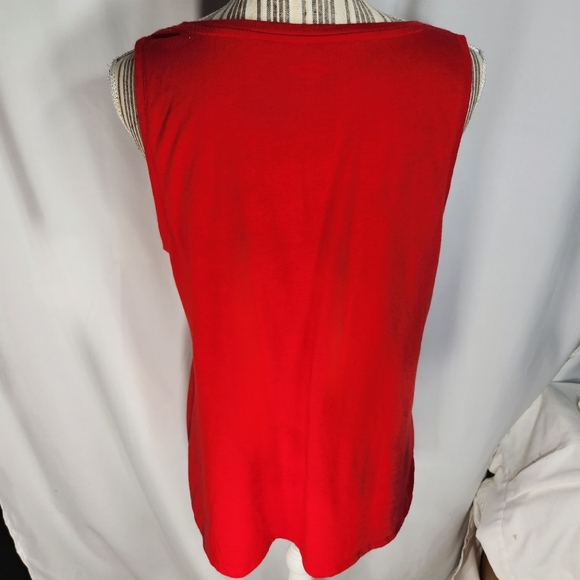 Old Navy Red American Flag Slim Fit Tank Top Size Large - Picture 4 of 6